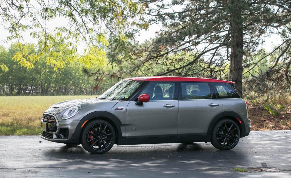 <p>Easily the most well-rounded of the Mini family, <a rel="nofollow noopener" href="https://www.caranddriver.com/mini/cooper-clubman-s" target="_blank" data-ylk="slk:the Clubman;elm:context_link;itc:0;sec:content-canvas" class="link ">the Clubman</a> also happens to be among the least mini. Nevertheless, its more stretched appearance relative to the Cooper 4-Door model mentioned elsewhere in this rankings roundup gives it a small wagon vibe, while its rear barn doors give the cargo area a theatrical entrance. Like the other Cooper family members, the Clubman is available in 134-hp base form, 189-hp S guise, and range-topping 228-hp John Cooper Works trim (pictured here).</p>