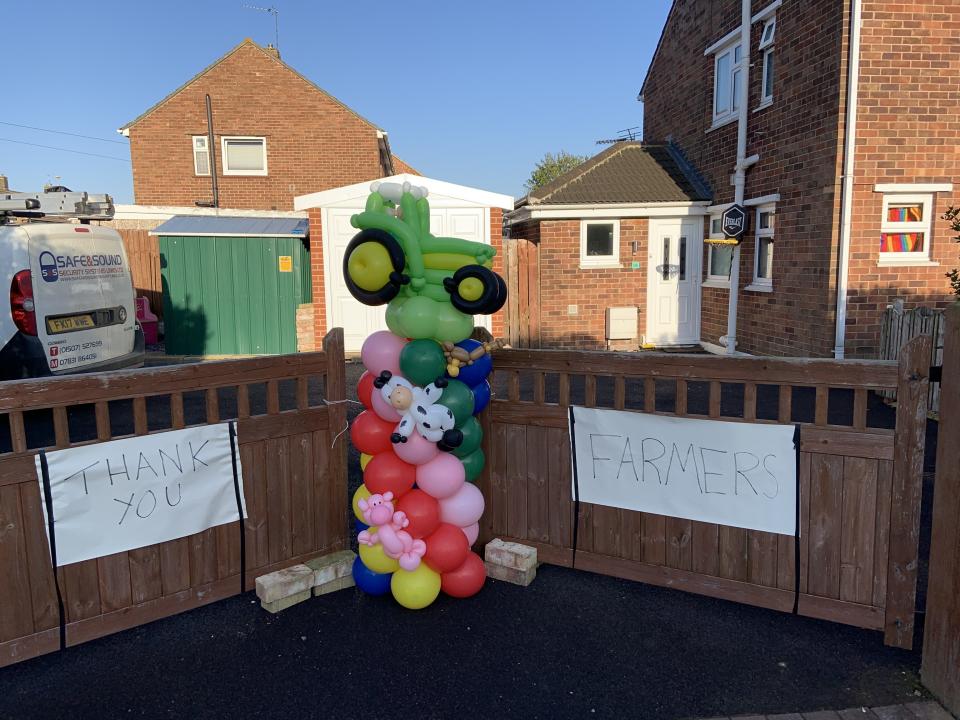 Balloon tribute to farmers