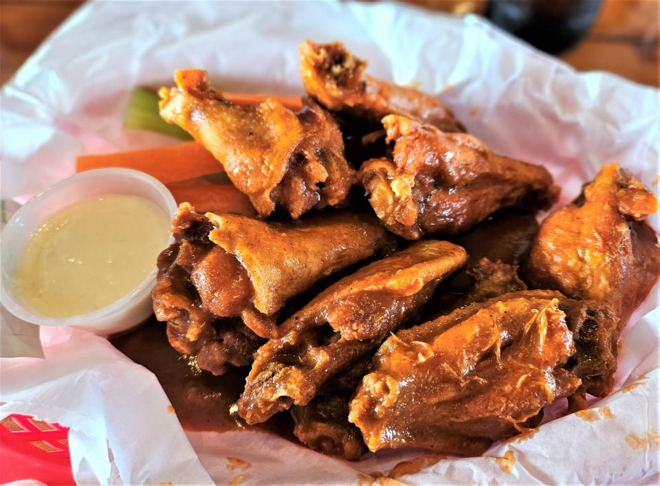 The City Island Wings with Old Bay Hot sauce at The Old Salty Dog on City Island photographed July 23, 2023.