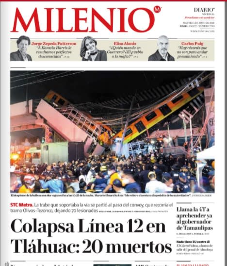 Diario Milenio 04 de mayo de 2021/Foto:Milenio
