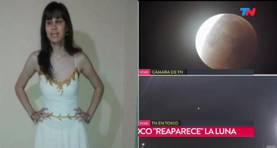 El conmovedor mensaje de una mujer ciega en medio del eclipse lunar. Foto: TN + Twitter