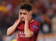 <p>Soccer Football – Champions League Semi Final Second Leg – AS Roma v Liverpool – Stadio Olimpico, Rome, Italy – May 2, 2018 Roma’s Cengiz Under looks dejected after missing a chance to score REUTERS/Alberto Lingria </p>