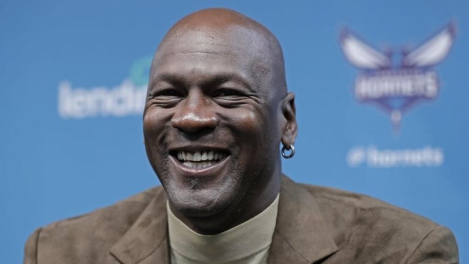 Charlotte Hornets owner and former NBA superstar Michael Jordan speaks to the media about hosting the NBA All-Star basketball game during a news conference in Charlotte, North Carolina, in February 2019. Jordan’s rare “Dynasty Collection,” made up of six pairs of sneakers he wore during his time with the Chicago Bulls, are hitting the auction block and could garner $100 million. (Photo: Chuck Burton/AP)