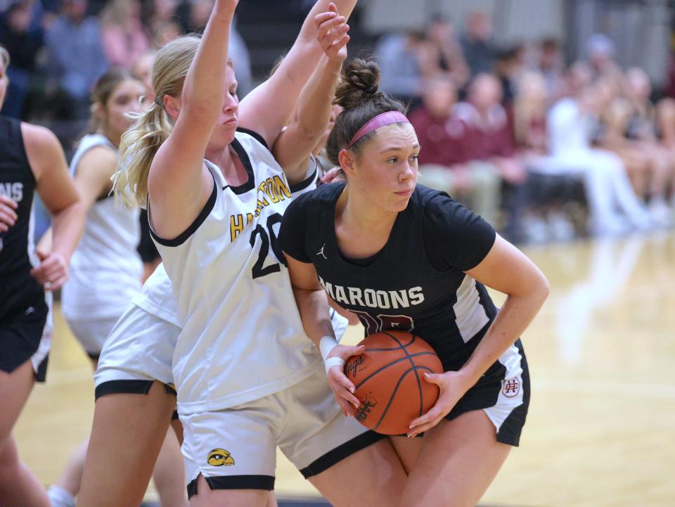 Holland Christian's Camryn VandenBosch led the Maroons past Hamilton in the district semifinals.