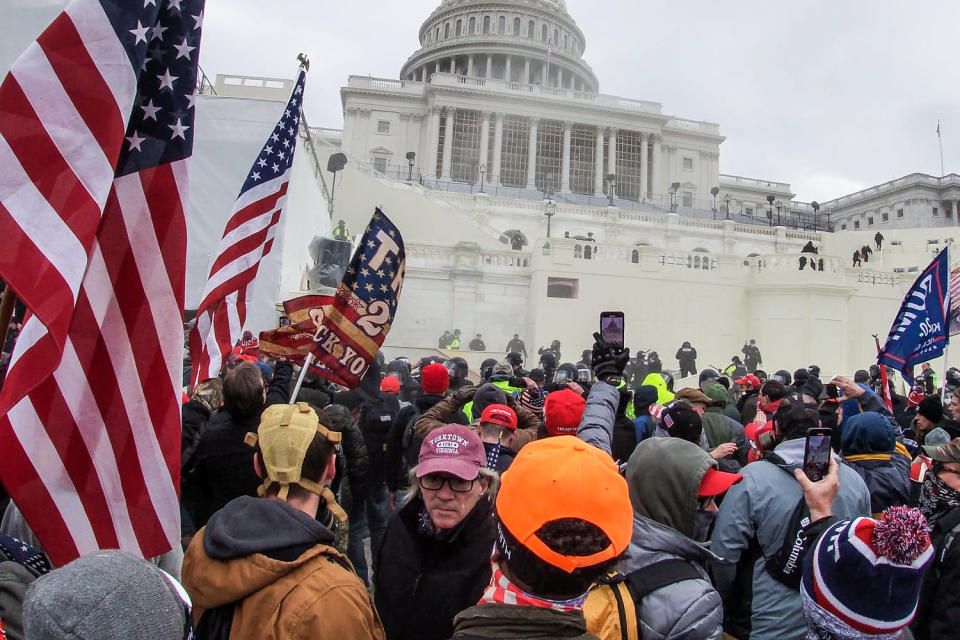 Steve Baker at the U.S. Capitol on Jan. 6, 2021. (U.S. Attorney's Office for the District of Columbia)