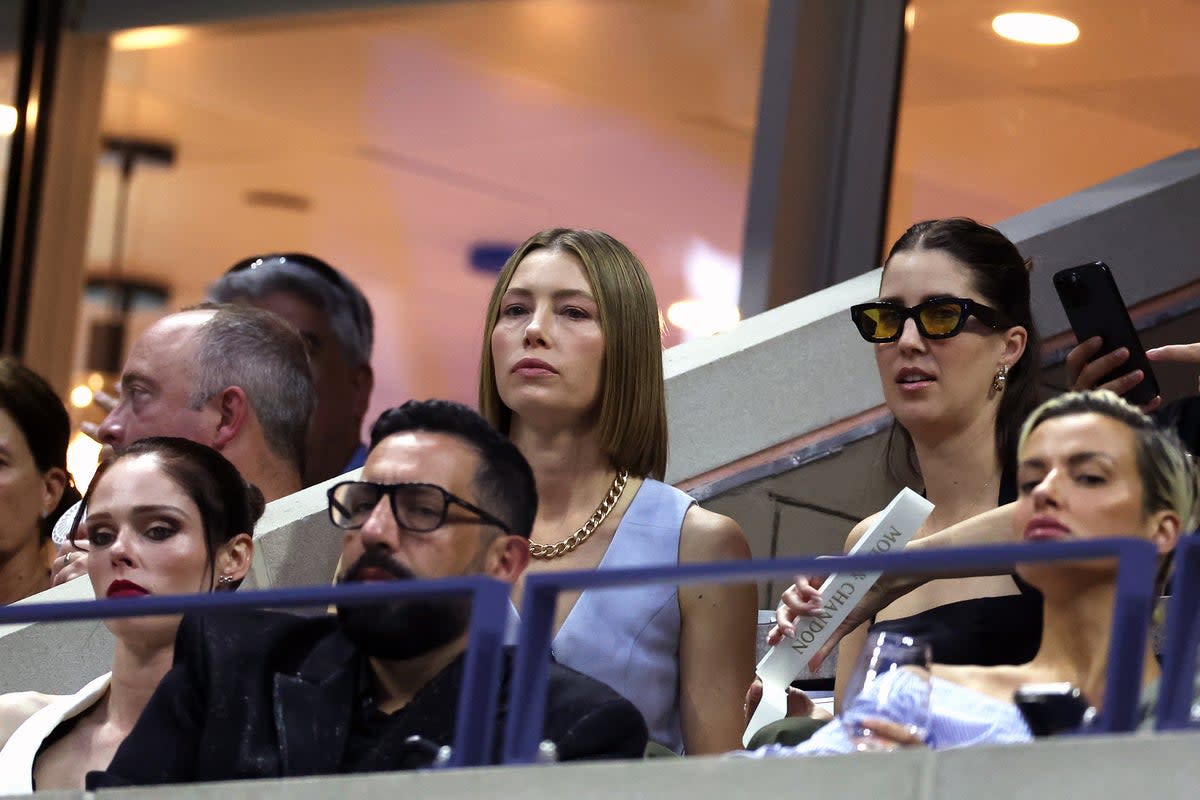 Jessica Biel at the US Open on August 28 (Getty Images)