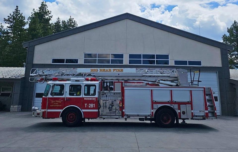 The Big Bear Fire Department's 23-year-old Truck 281, pictured in a photo released by the agency on July 18, 2024.