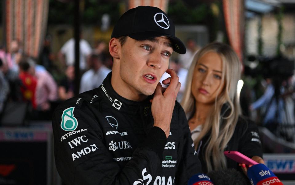 George Russell is no enjoying driving in the Mercedes at the moment - AFP