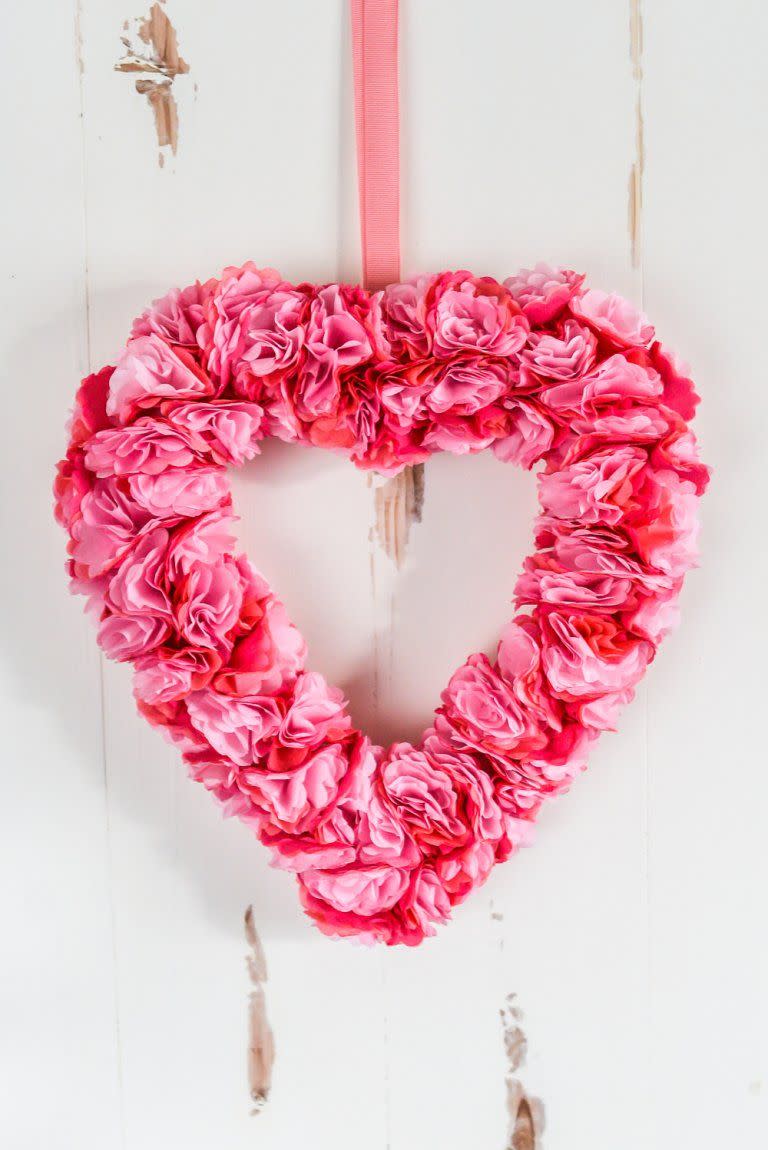 Tissue Paper Flower Wreath