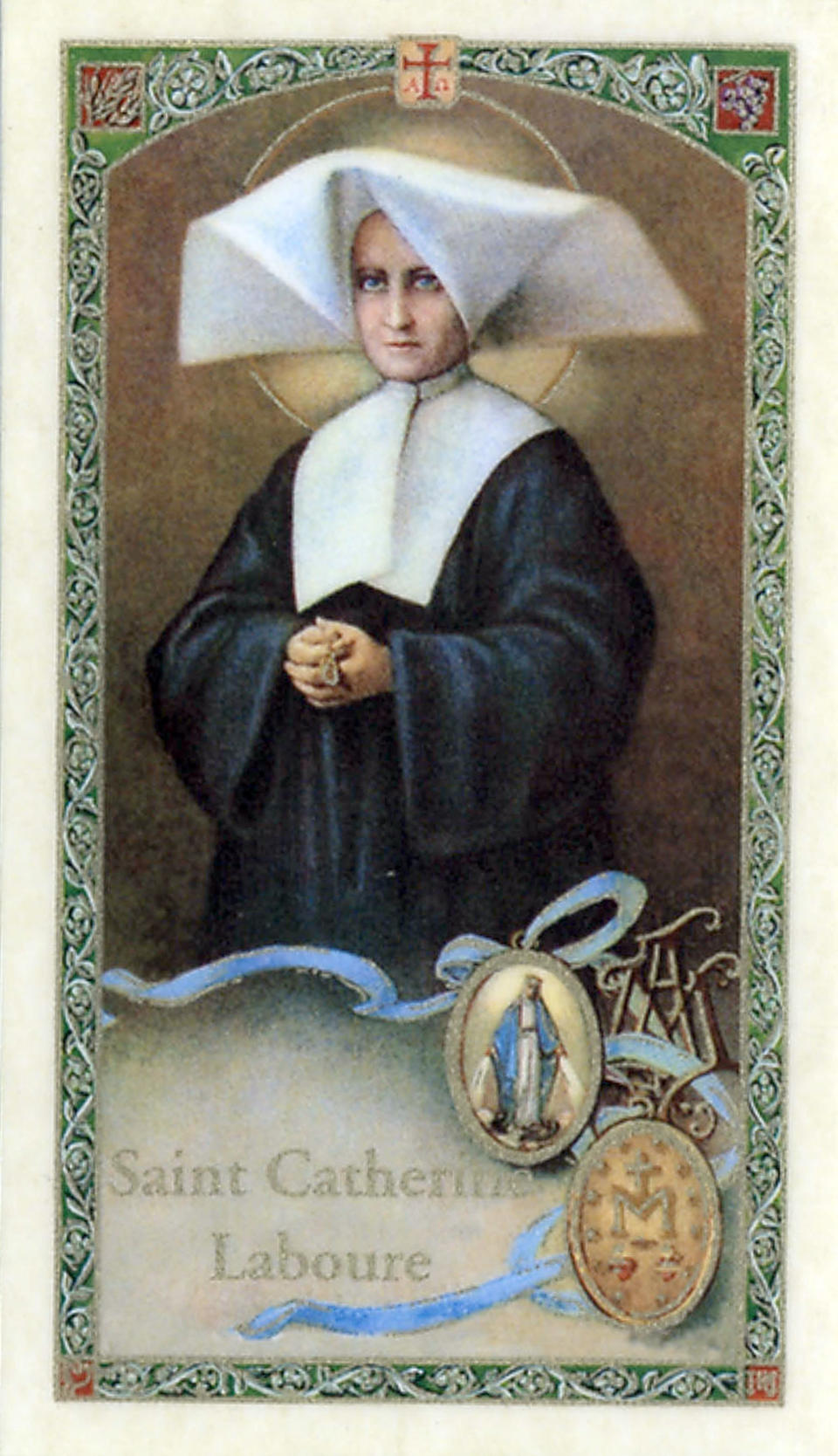 <p>According to <a href="https://udayton.edu/imri/mary/a/apparitions-approved.php">tradition</a>, Mary appeared to a young novice named Catherine Laboure (pictured here), who was part&nbsp;of the society of the Girls of the Charity.</p>