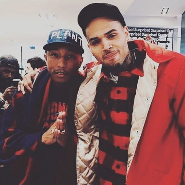 Chris Brown, with Pharrell Williams: “BIG BROTHER 4life @pharrell” -@chrisbrownofficial
