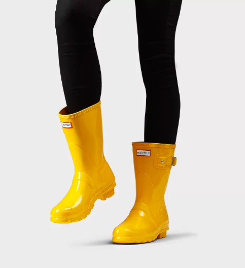 yellow adult rain boots