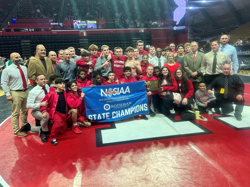 The Paulsboro High School wrestling team captured the state Group 1 title on Sunday with a victory over Delaware Valley. It's the program's 34th state title in its history.