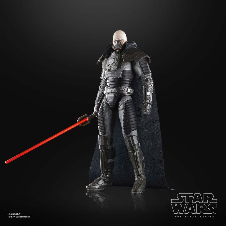 The Black Series Darth Malgus posed against a dark background