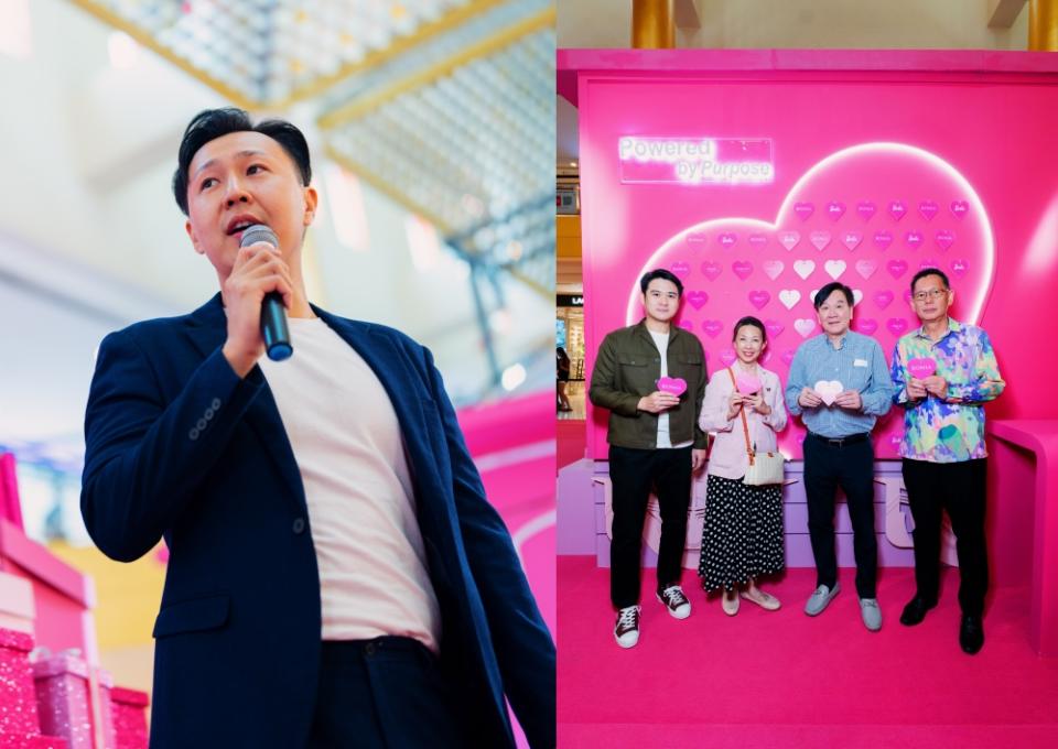 Loong (left) and Bonia Corporation CEO Datuk Sri Daniel Chiang, Make-A-Wish Malaysia CEO Irene Tan, Bonia Group chairman S.S. Chiang and Sunway Malls & Theme Parks CEO HC Chan pose at the Powered by Purpose Wall. — Pictures courtesy of Bonia