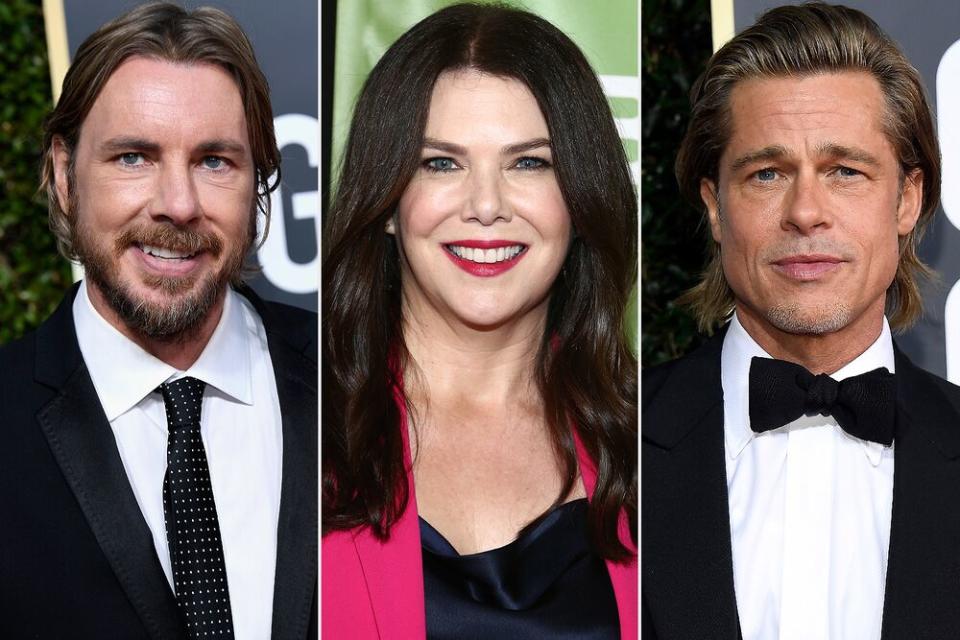 From left: Dax Shepard, Lauren Graham, Brad Pitt | Kevork Djansezian/NBCU Photo Bank/NBCUniversal via Getty; Tommaso Boddi/WireImage; Kevork Djansezian/NBC/NBCU Photo Bank via Getty