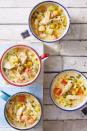 <p>Simmering the cobs intensifies the corn flavor in this tarragon-scented taste of summer.</p><p>Get the <a href="https://www.goodhousekeeping.com/food-recipes/a44682/creamy-chicken-corn-chowder-recipe/" rel="nofollow noopener" target="_blank" data-ylk="slk:Creamy Chicken-Corn Chowder recipe;elm:context_link;itc:0;sec:content-canvas" class="link "><strong>Creamy Chicken-Corn Chowder recipe</strong></a><em>.</em> </p>