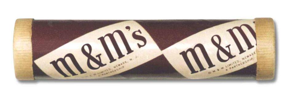 Vintage M&M's cardboard tube