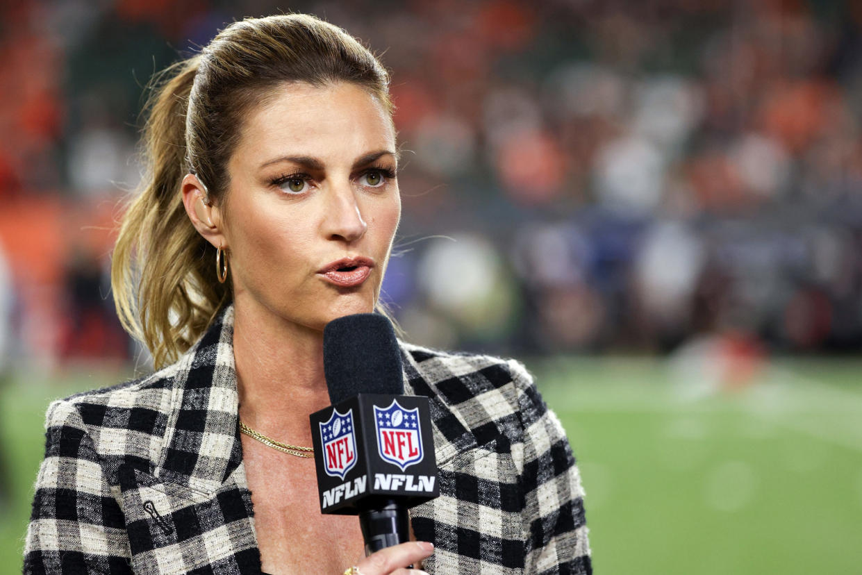 FOX NFL reporter Erin Andrews on the field.