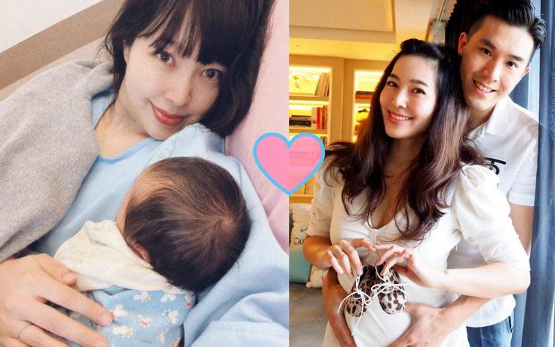 上週五順利生產的廖曉喬分享了母子合照，微風第三代小王子頭好壯壯。（《微新聞》提供）