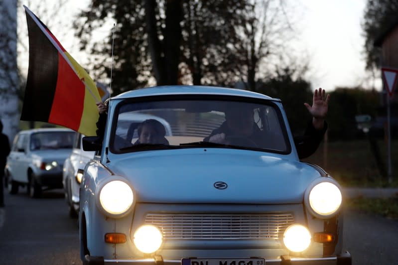 Event marking the 30th anniversary of the fall of the Berlin Wall, in Moedlareuth