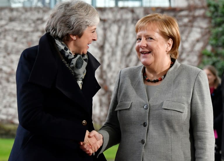 Some in Washington fear that if the Trump administration moves closer to a post-Brexit Britain, ties to Germany and its Chancellor Angela Merkel (R) could suffer