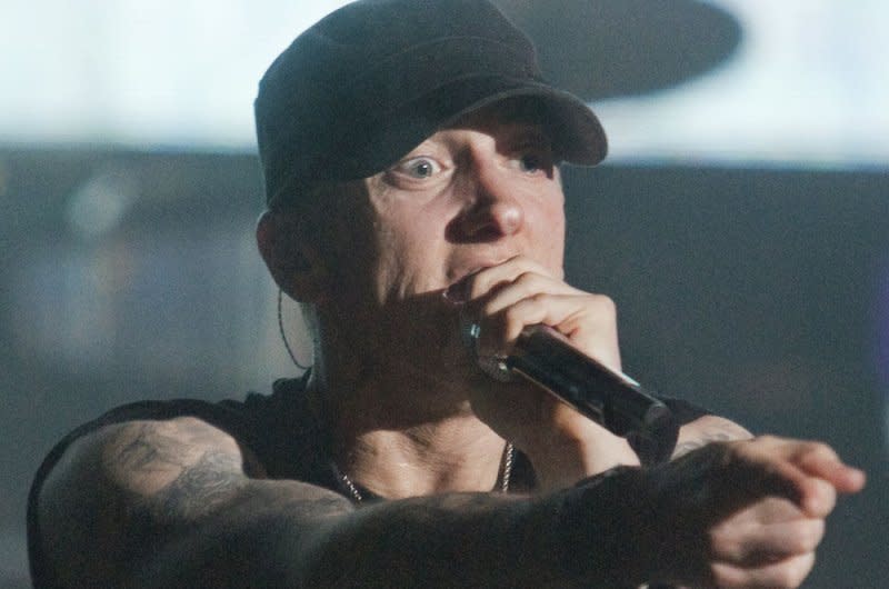 Eminem performs at the 2014 Squamish Valley Music Festival (SVMF) in Squamish, British Columbia, approximately one hour drive north of Vancouver. File Photo by Heinz Ruckemann/UPI