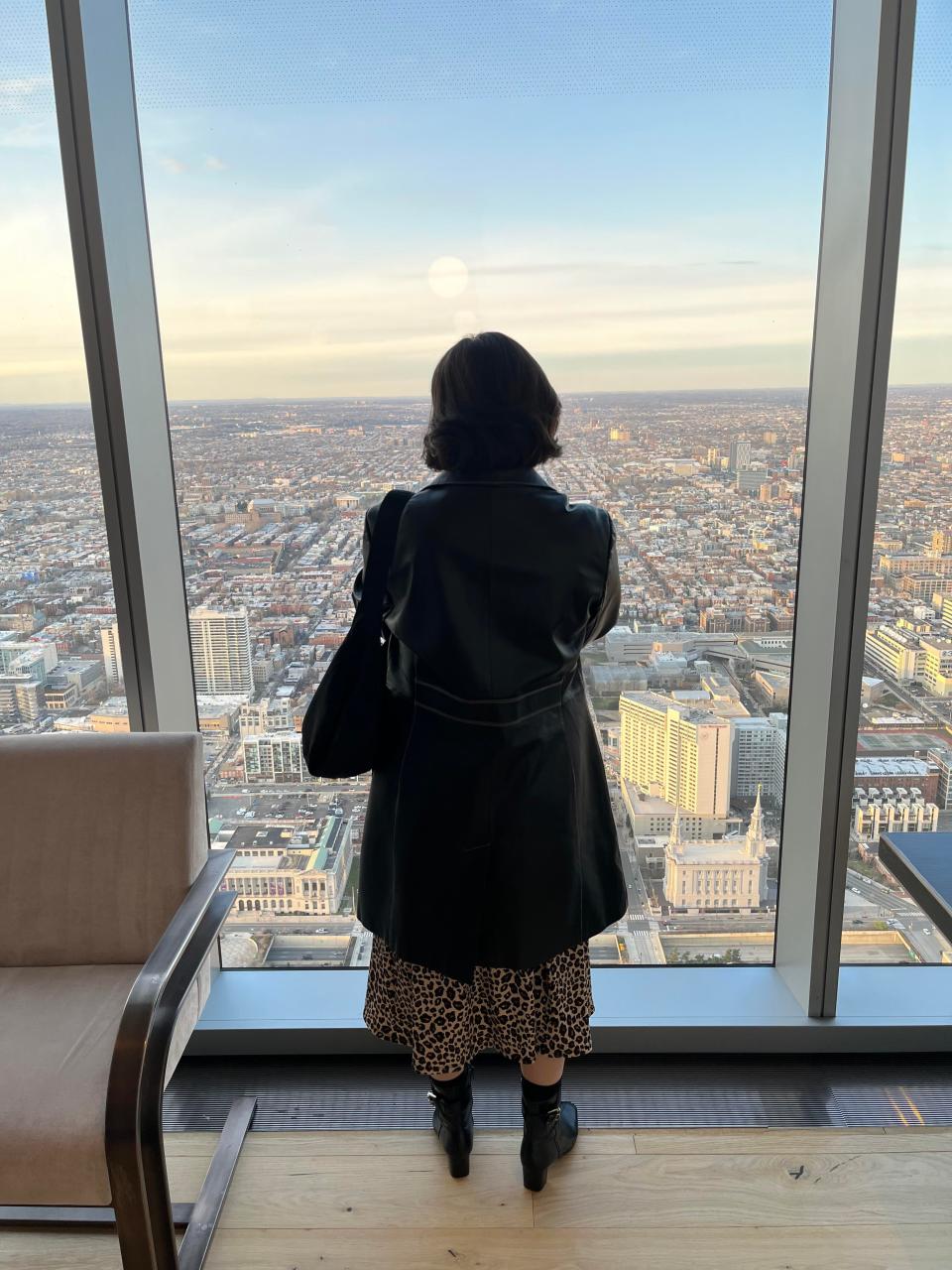 Insider Gabi Stevenson looking down on the Philadelphia from a tall building