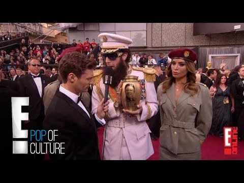 2012: When Sacha Baron Cohen threw ashes on Ryan Seacrest.