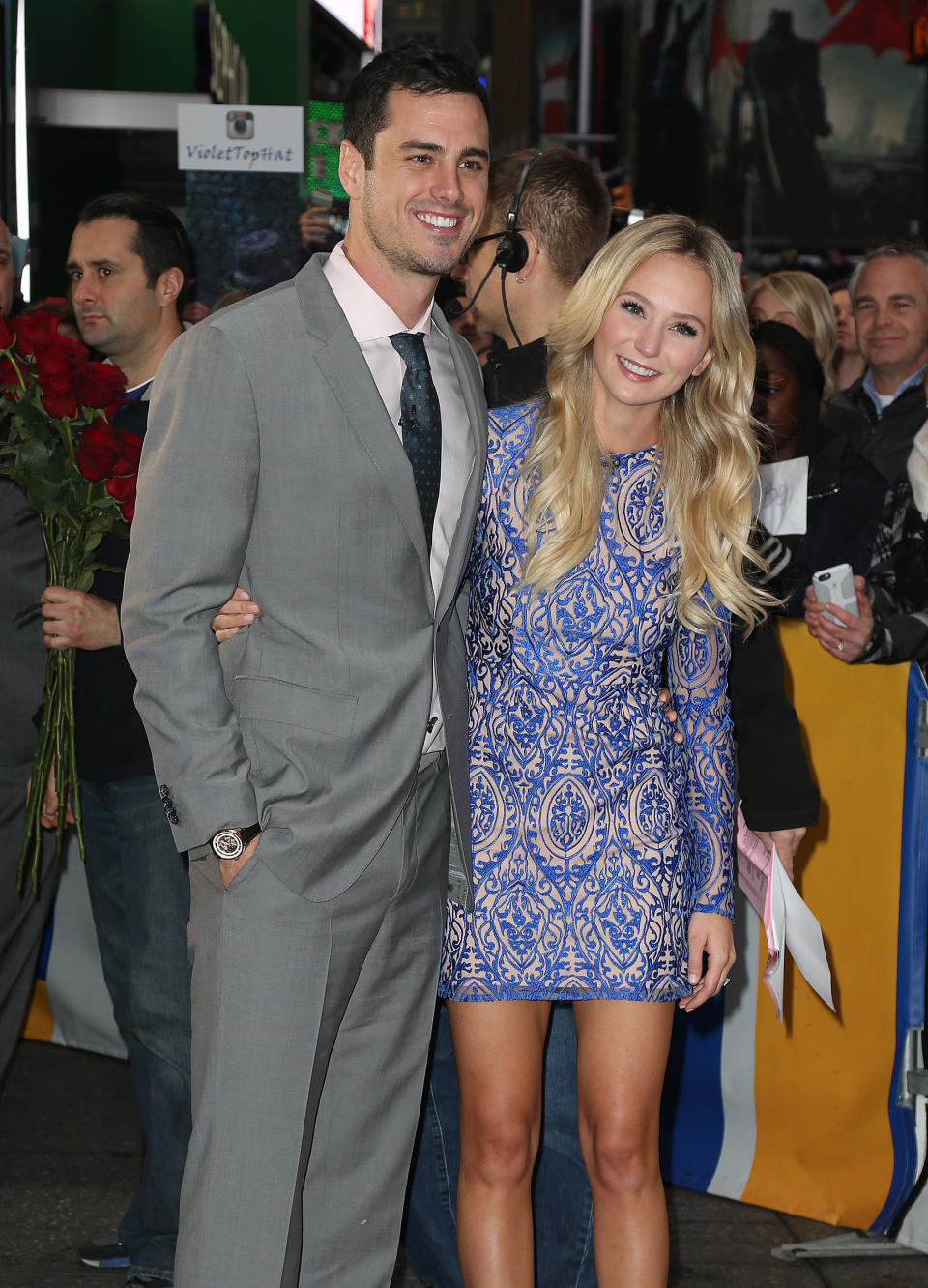 Bachelor Ben Higgins and Lauren Bushnell Smile After Getting Engaged on Season 20