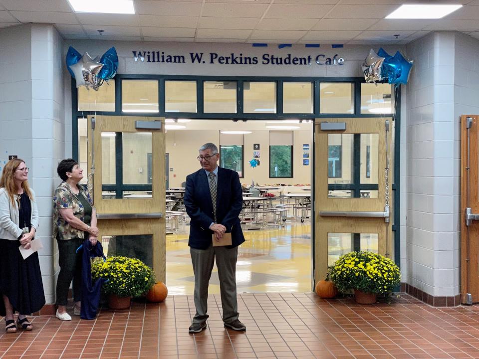 CMS named its cafeteria after former assistant principal William (Bill) Perkins.