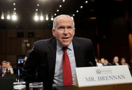 CIA Director John Brennan arrives at the Senate Intelligence Committee hearing on "diverse mission requirements in support of our National Security", in Washington, U.S., June 16, 2016. REUTERS/Yuri Gripas