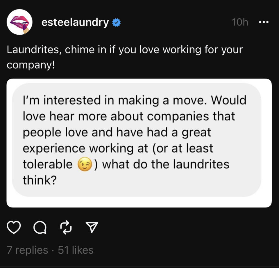 Estée Laundry, the anonymous account which independently recounts the ongoings (and scandals) of the beauty industry, has arrived on Threads. 