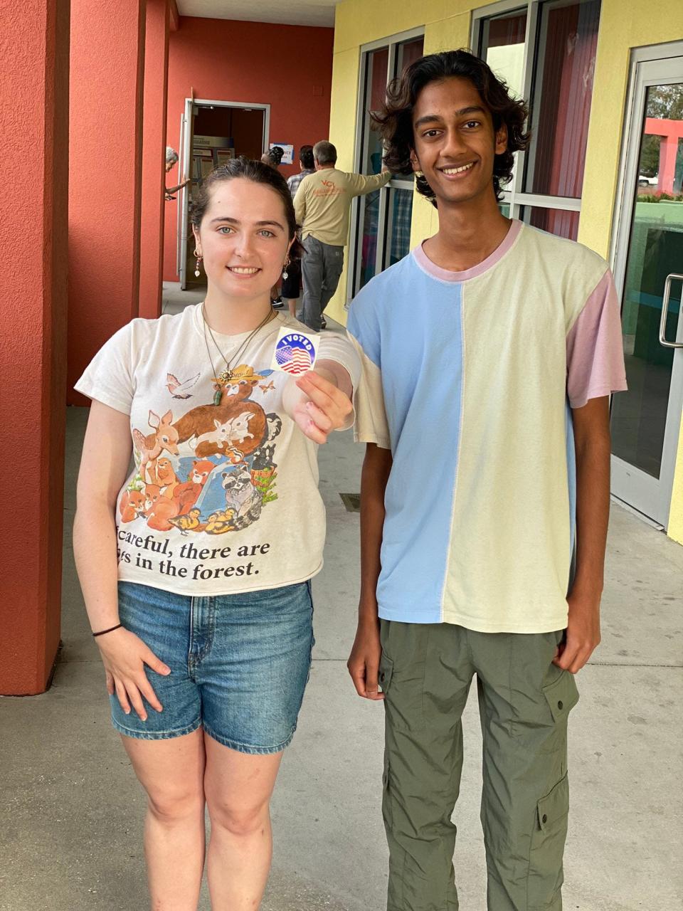 Another set of first-time voters – Meghan Ward and Karthik Swamimathan, both 19 – expressed they were both excited and nervous about voting for the first time.