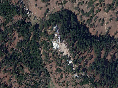 A cropped version of a satellite image shows a close-up of a madrasa near Balakot, Khyber Pakhtunkhwa province, Pakistan, March 4, 2019. Mandatory credit: Planet Labs Inc./Handout via REUTERS