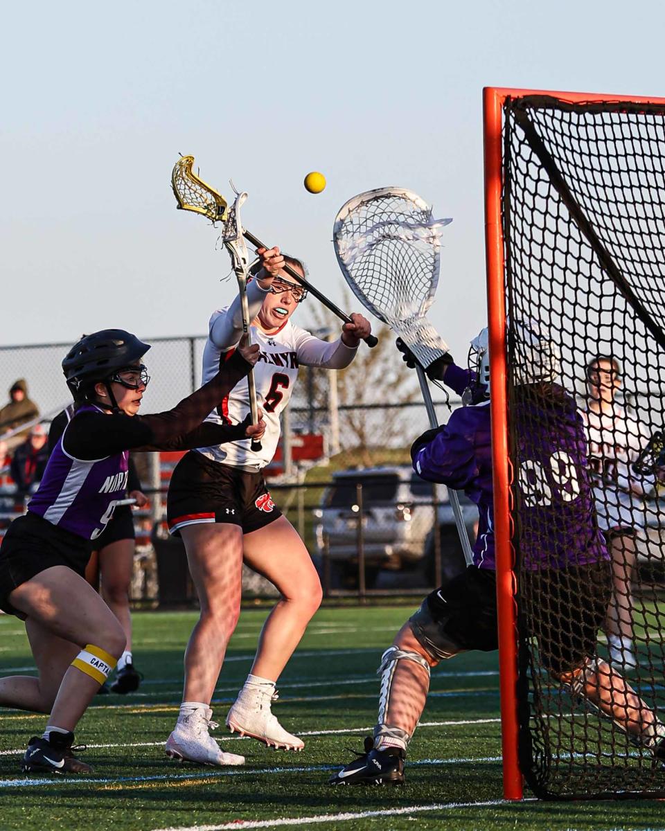 Palmyra's Morgan Lantz (6) returns for her senior year for the Cougars after scoring 85 goals as a junior.