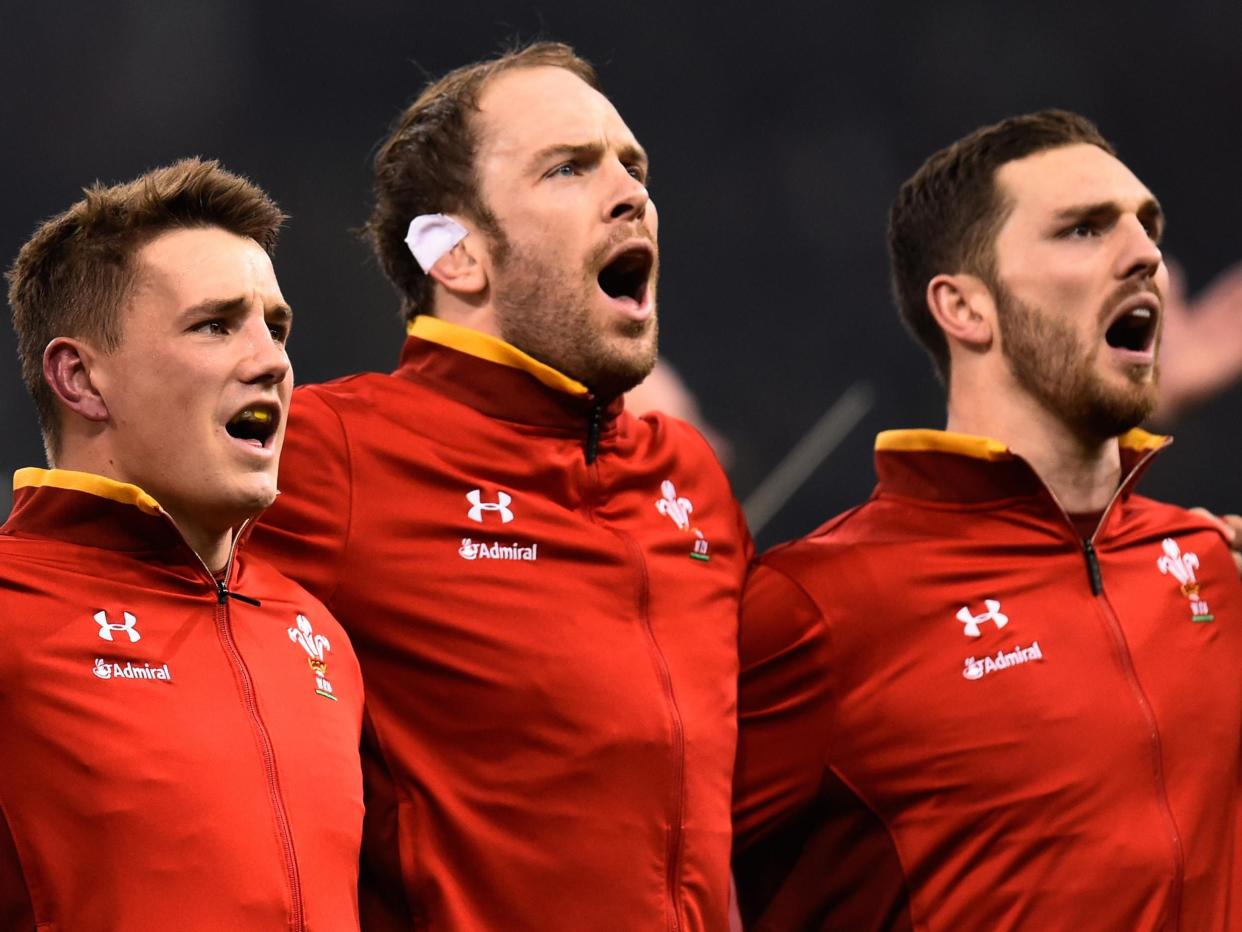 (L-R) Jonathan Davies, Alun Wyn Jones and George North: Getty