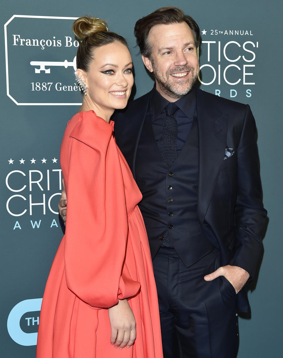 Olivia Wilde and Jason Sudeikis at the 25th Annual Critics' Choice Awards on January 12, 2020 in Santa Monica, CA. (Axelle/Bauer-Griffin / FilmMagic)