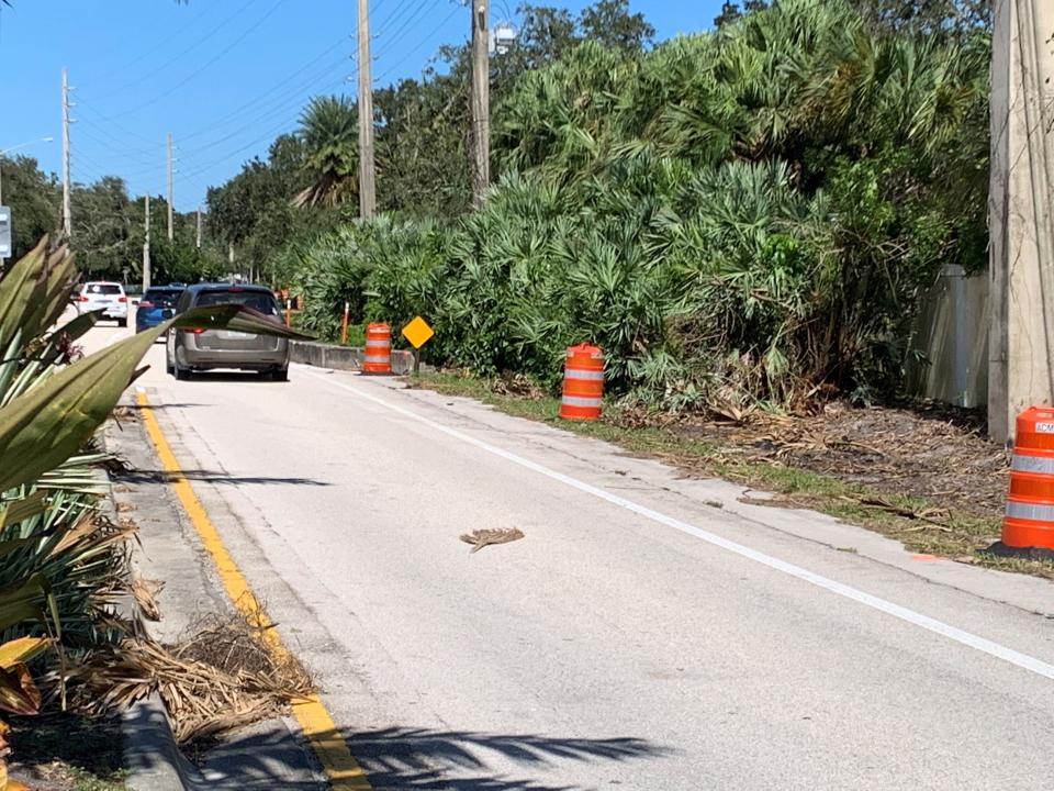 Florida Department of Transportation contractors had begun clearing the east side of State Road A1A as of Oct. 2, 2022, south of Iris Lane.