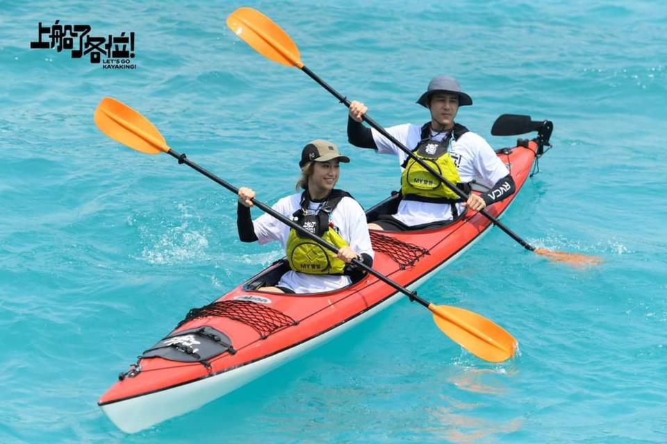 《上船了各位！》由7位藝人挑戰從花蓮划獨木舟到日本石垣島，近日已開錄，瑞瑪席丹也積極投入訓練。（《上船了各位！》臉書）