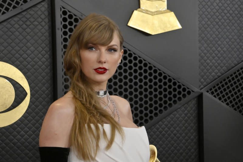 Taylor Swift attends the Grammy Awards in February. File Photo by Jim Ruymen/UPI