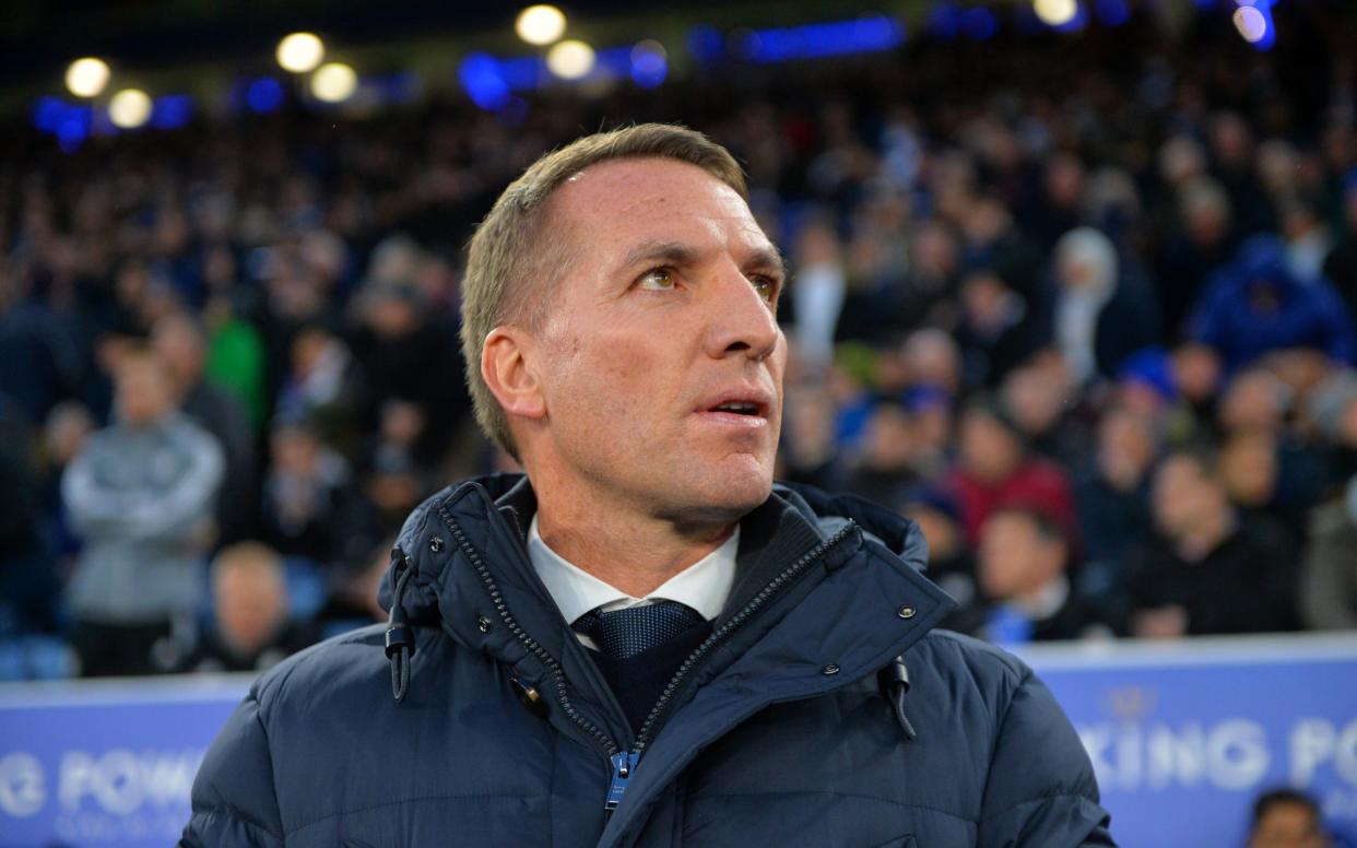 Brendan Rodgers at the King Power Stadium - GETTY IMAGES