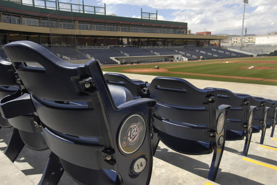 The Reno Aces have hired Emily Jaenson as their GM. (AP Photo/Reno Gazette-Journal, Tim Dunn)