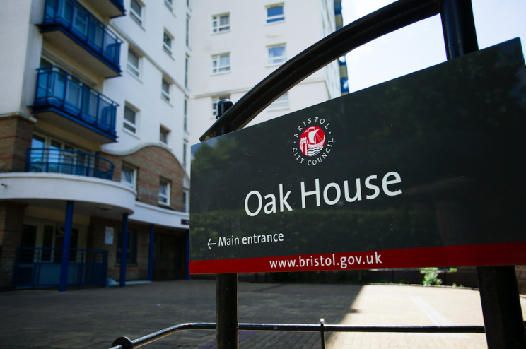 Operation: The toddler as rushed from Oak House flats to hospital (SWNS)