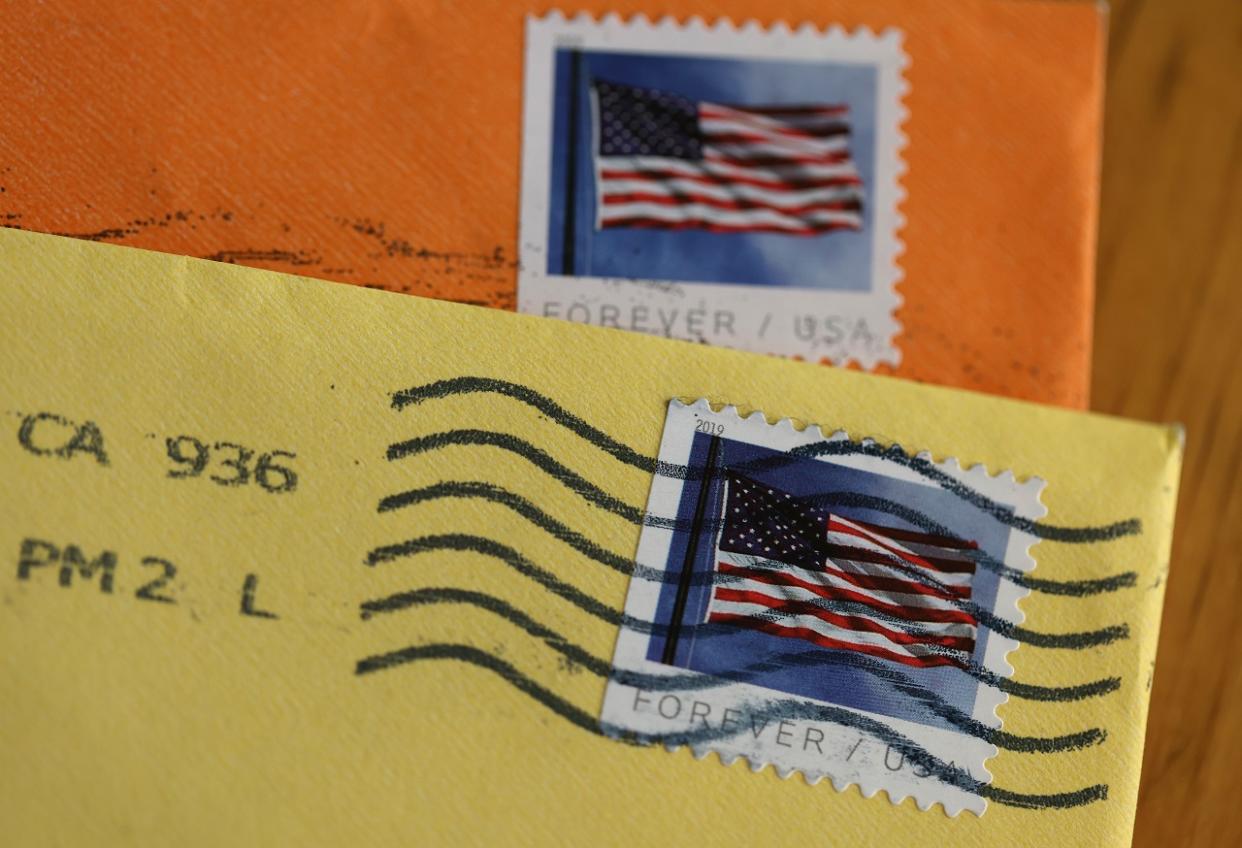 forever stamp on envelope