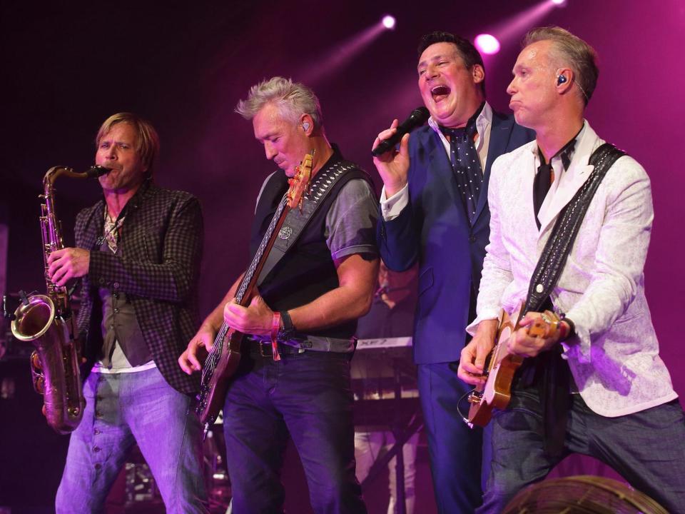 Tony Hadley (2nd right) performing with Spandau Ballet in 2015: Getty Images