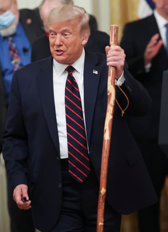 U.S. President Trump holds signing ceremony for the Great American Outdoors Act at the White House in Washington