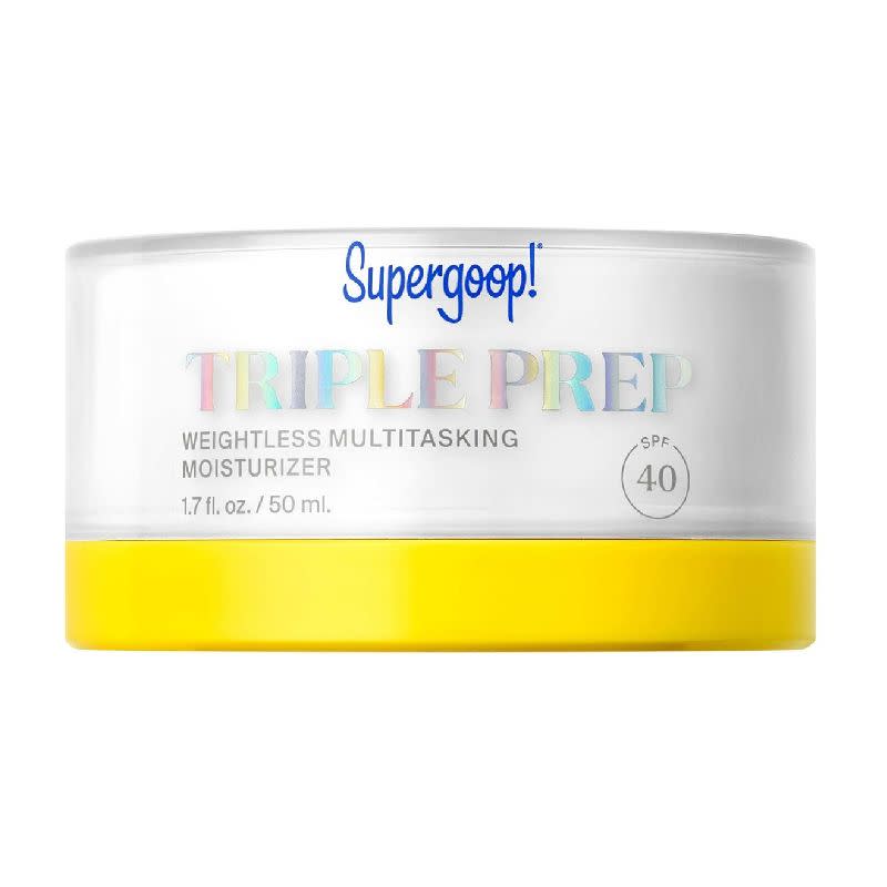 <p><a href="https://go.redirectingat.com?id=74968X1596630&url=https%3A%2F%2Fwww.sephora.com%2Fproduct%2Fsupergoop-superscreen-rich-hydrating-cream-spf-40-moisturizer-face-sunscreen-P509697&sref=https%3A%2F%2Fwww.harpersbazaar.com%2Fbeauty%2Fskin-care%2Fg60341602%2Fbest-moisturizers-with-spf%2F" rel="nofollow noopener" target="_blank" data-ylk="slk:Shop Now;elm:context_link;itc:0;sec:content-canvas" class="link rapid-noclick-resp">Shop Now</a></p><p>Triple Prep Weightless Multitasking Moisturizer </p><p>Sephora</p><p>$48.00</p><span class="copyright">Supergoop! </span>