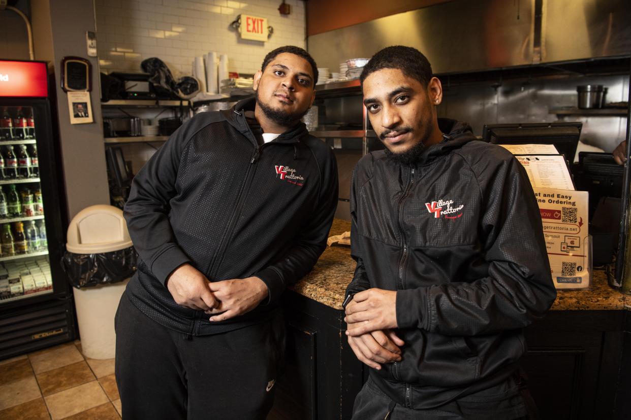 Edwin Roman, left, and Edward Roman at their workplace, the Village Trattoria in Summit, New Jersey. (Photo: Damon Dahlen/HuffPost)