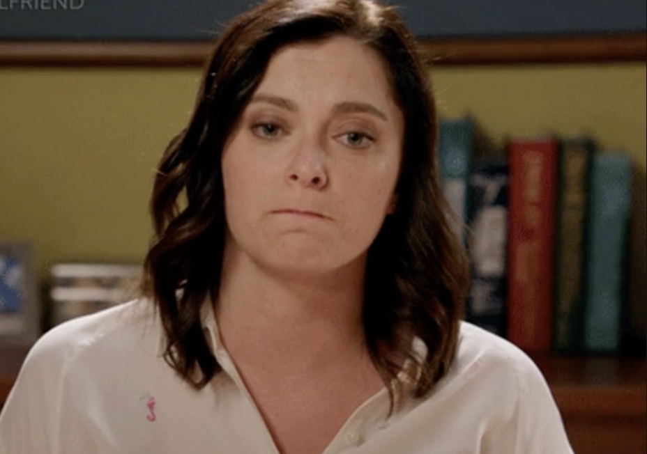 upset rachel bloom